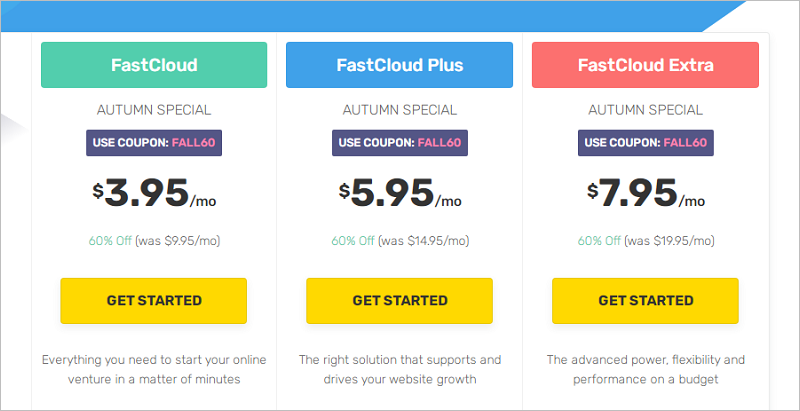 FastComet Pricing