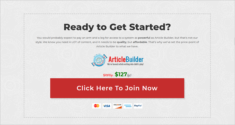 Article Builder Pricing