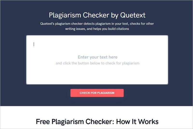 Quetext - Plagiarism Checker Website