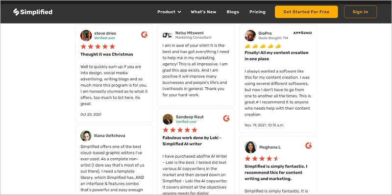 Simplified Customer Reviews