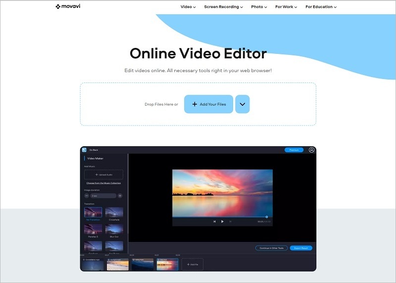 Movavi - Free Online Video Editor
