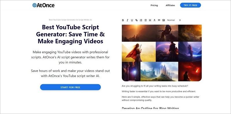 8 Best YouTube Script Generator For Engaging Videos   AtOnce 